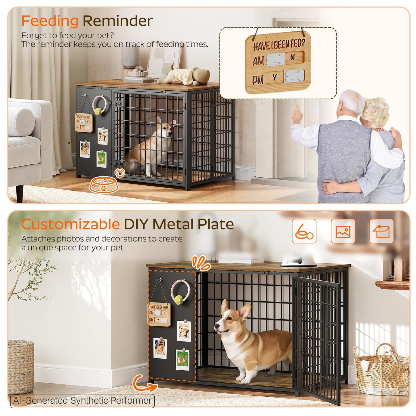 YATINEY Foldable Dog Crate Furniture. Chosen for real quality, fits naturally into modern pet homes.