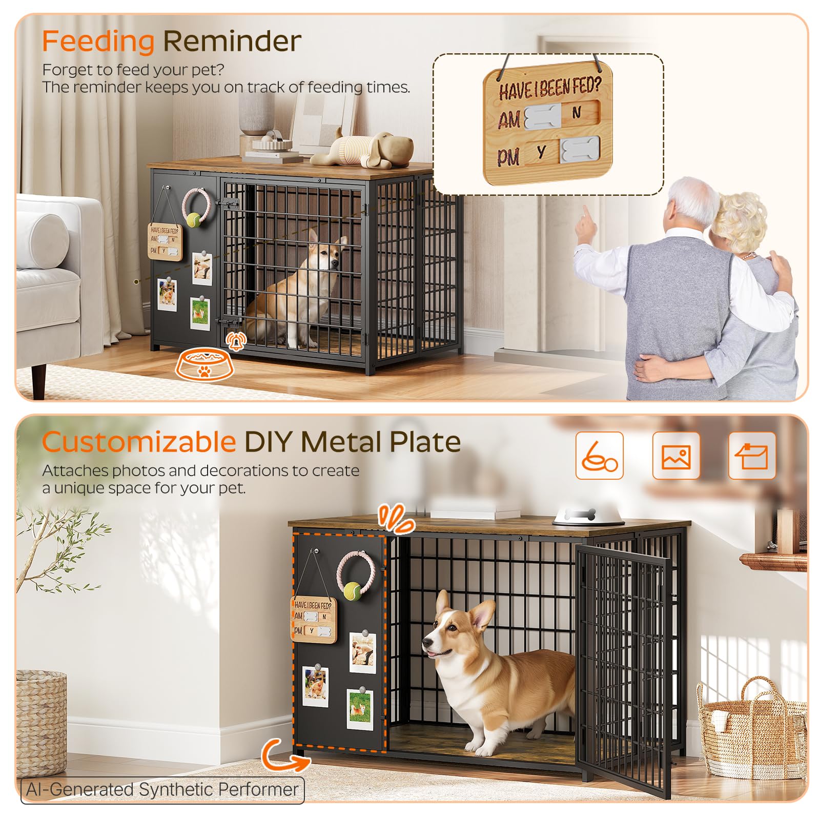 YATINEY Foldable Dog Crate Furniture. Chosen for real quality, fits naturally into modern pet homes.