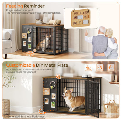 YATINEY Foldable Dog Crate Furniture. Chosen for real quality, fits naturally into modern pet homes.