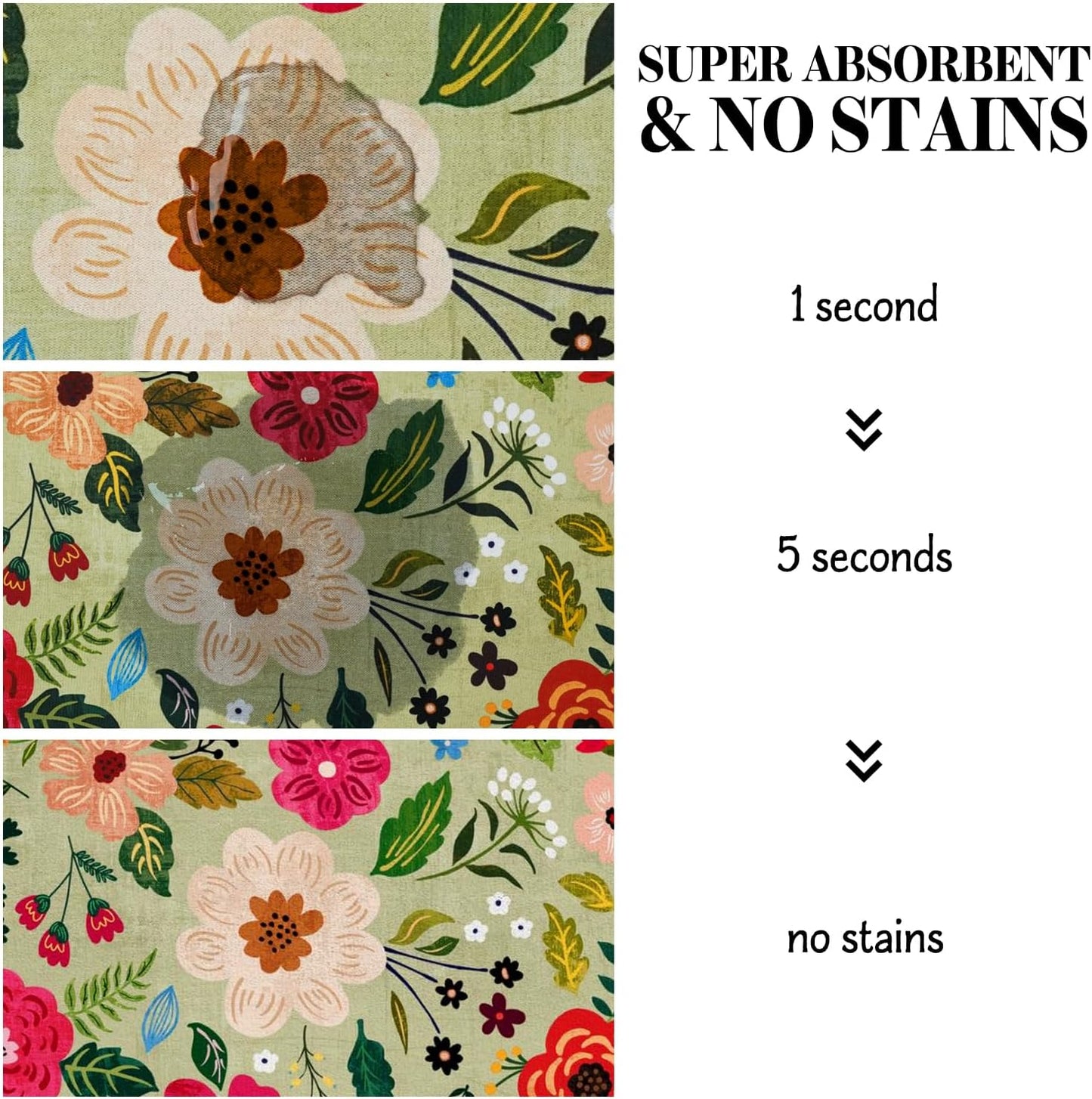 Dog Food Mats for Floors, Absorbent Dog Bowl Mat for Food and Water Dispenser Mat, Quick Dry Cat Food Mat Pet Supplies