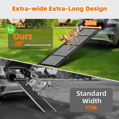 Dog Ramp for Car 𝟕𝟏”𝐱𝟐𝟎” Large Folding Pet Stair. Chosen for real quality, fits naturally into