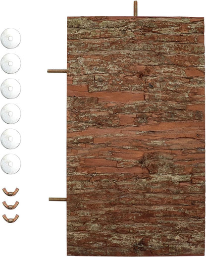 13.6 × 7.9 inch Large Bird Perch Stand Platform, Natural Wooden Small Animals Cage Accessories, Rectangle Stand Perch Shelf for Parrot Parakeet Cockatiel Rat Hamster Guinea Pig Conures Chinchillas