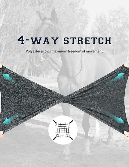 Horse Fly Mask with Ears, UV Protection Mask for Horses, Elasticity Mask with Big Mesh Eye Covers, Snug Fitting Comfortable Breathable Lightweight Dappled Gray Cob