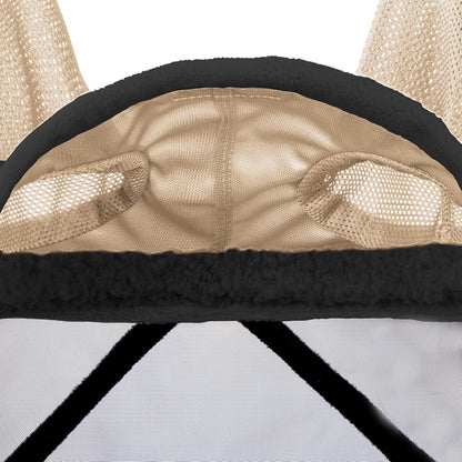 Harrison Howard Pro Luminous Horse Fly Mask Standard with Ears UV Protection for Horse Light Champagne Large Full Size