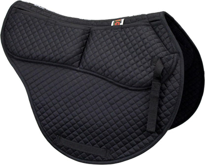 ECP Equine Comfort Products All-Purpose Contoured Correction Saddle Pad with Adjustable Memory Foam Inserts for Custom Support, Non-Slip, Shock Absorbing, 22” Spine, 19.5” Drop