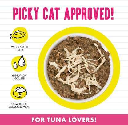 Weruva BFF Minced Natural Wet Cat Food, Tuna and Chicken 4 Eva in Gravy, 10oz Can, Pack of 12