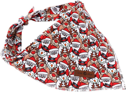 Lionet Paws Christmas Dog Bandana for Small Medium Large Dogs,Moose Dog Kerchief Washable Dogs Triangle Bibs Scarf for Girl or Boy
