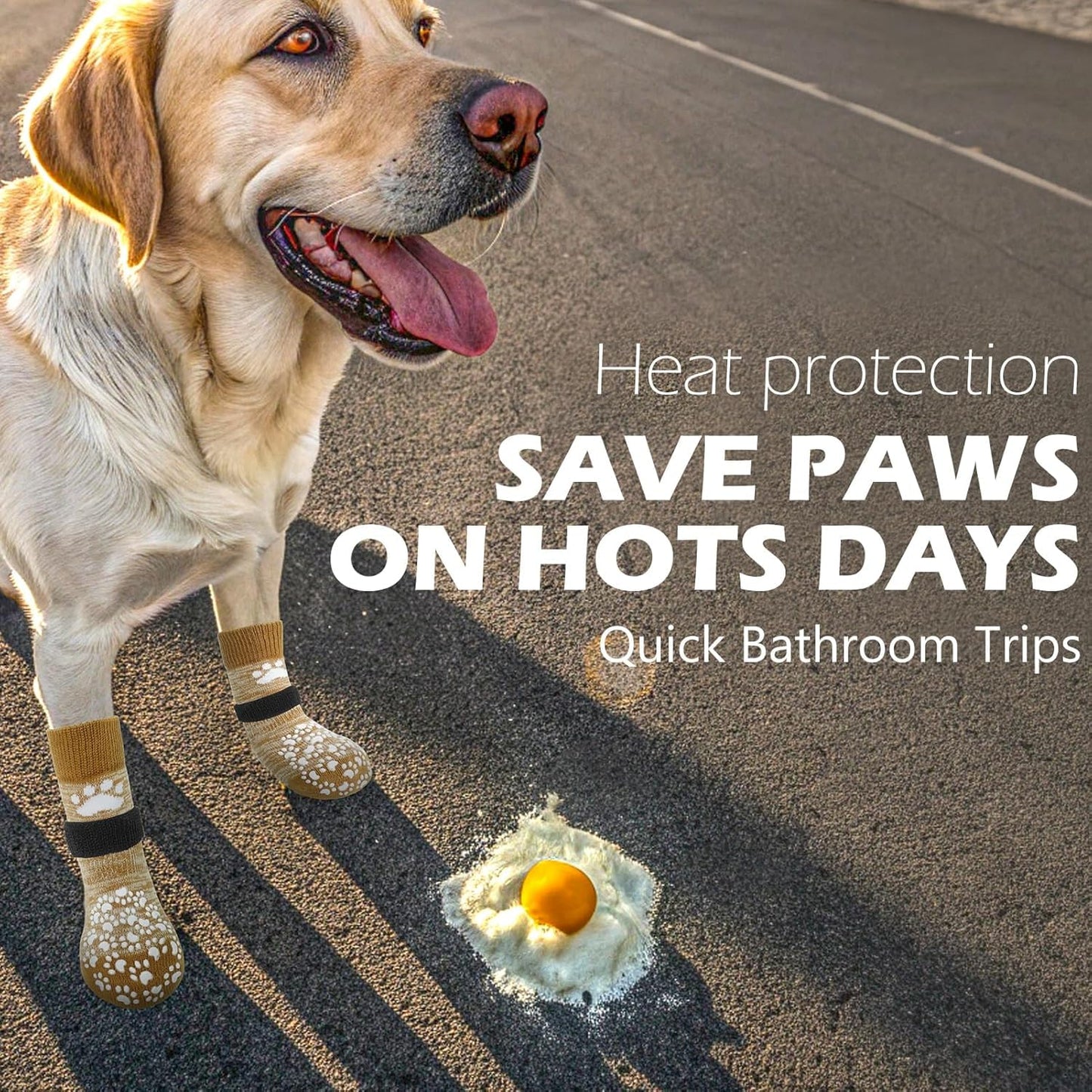EXPAWLORER Anti Slip Dog Socks to Prevent Licking Paws. Chosen for real quality, fits naturally