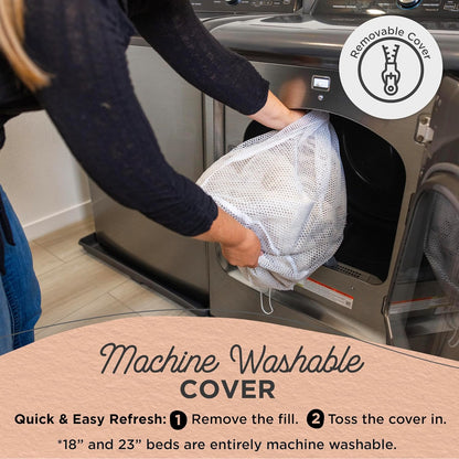 Best Friends by Sheri Original Calming Donut Dog and Cat Bed, Lux Faux Fur, Dark Brown, XL (45in x 45in) - Anxiety Relief for Pets Up to 150 lbs