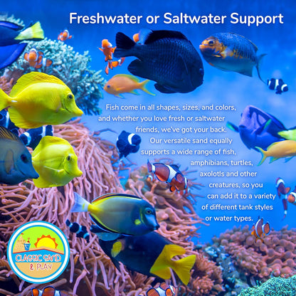 CLASSIC SAND & PLAY Natural Aquarium Sand for Freshwater and Saltwater Tanks, 40 lb. Bag, Improves Filter Life and Filtration Process, Pre-Washed Fine Sand, Orange