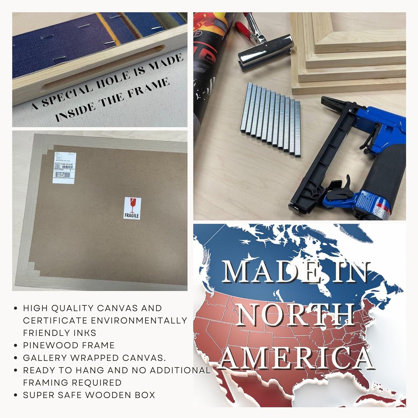 Nature Wall Art Prints - Ocean Forest Mountain Lake Canvas Landscapes - Small to Extra Large Living Room Bedroom Kitchen Bathroom Décor (Trees and Sky, 31L" x 47W")