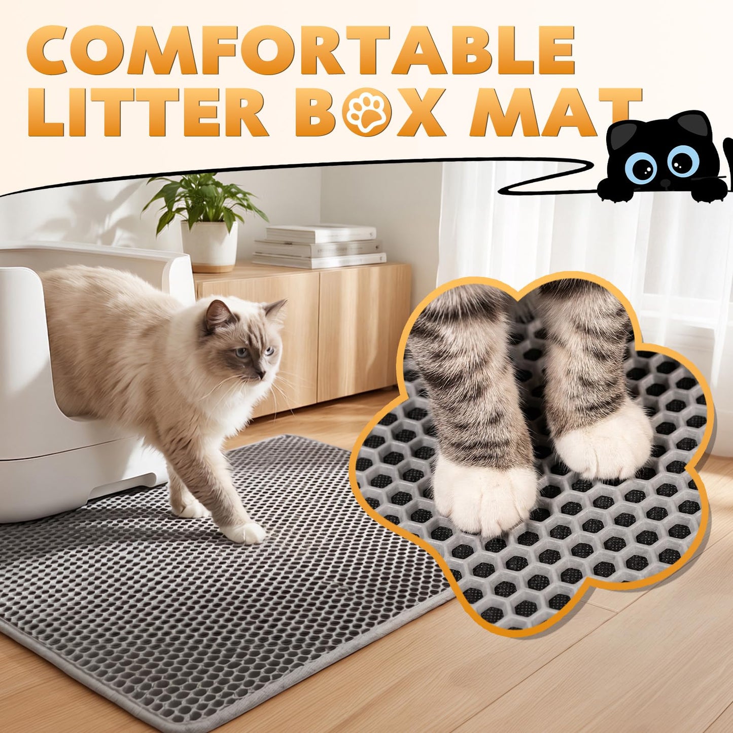 Kozvva Cat Litter Mat 24"x15". Chosen for real quality, fits naturally into modern pet homes.