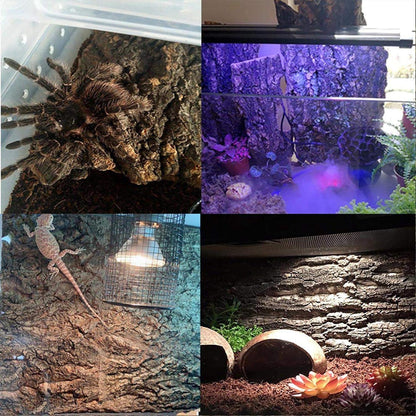 4PCS Cork Terrarium Background 15.7x11.8in Natural Cork Large Bark Climbing Mat Habitat Decoration Chameleons, Lizards, Turtles Glass Jar Decoration