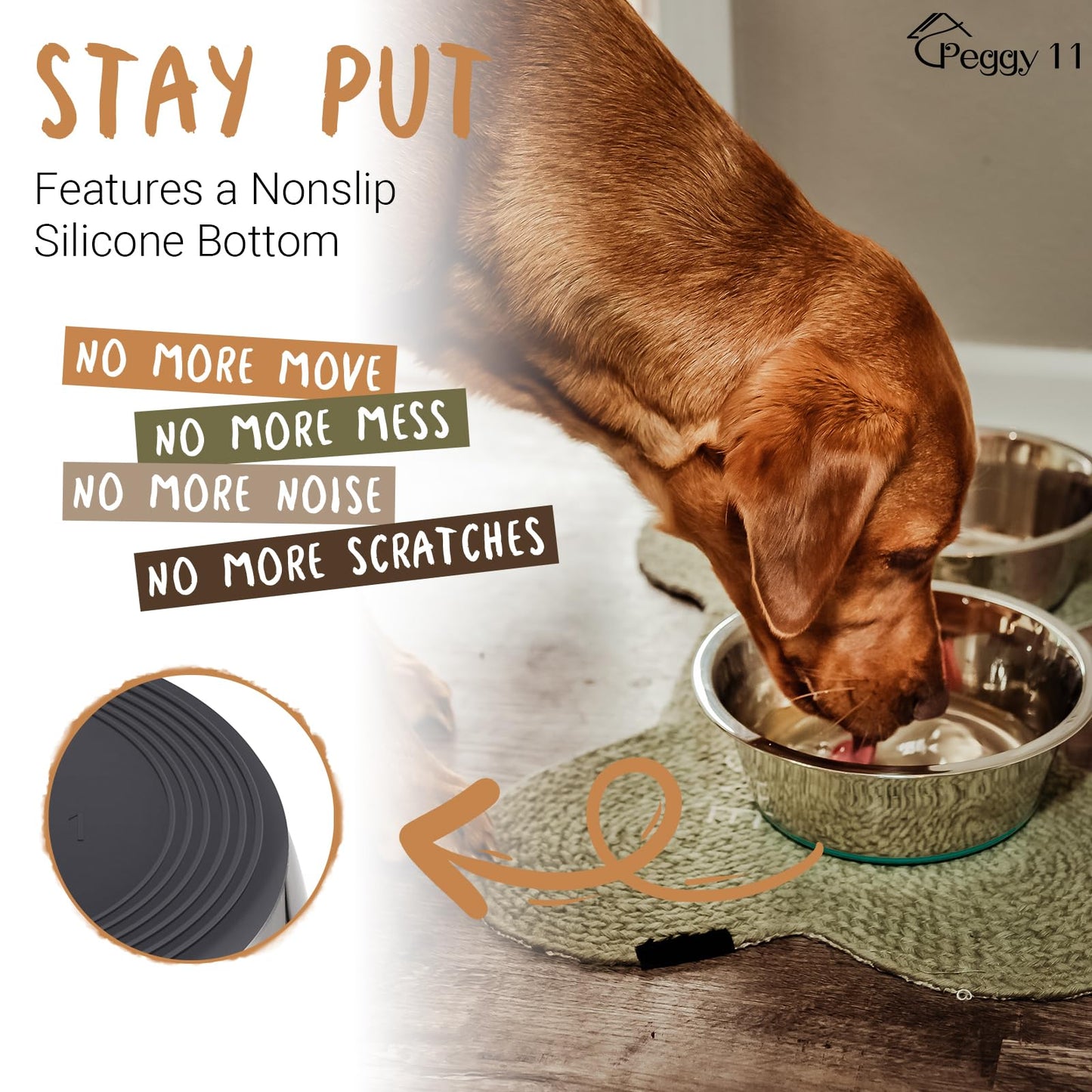 PEGGY11 Deep Stainless Steel Anti. Chosen for real quality, fits naturally into modern pet homes.