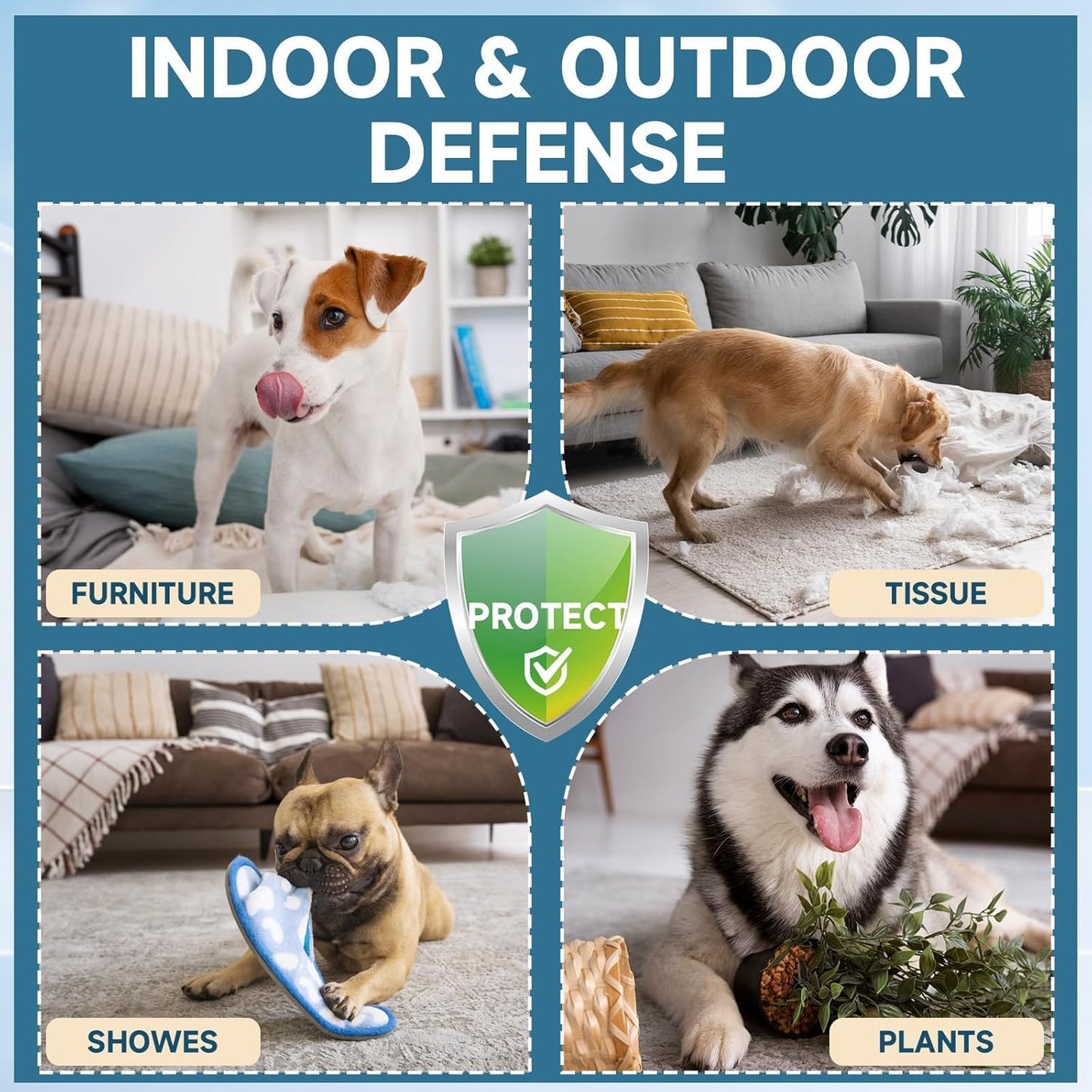 No Chew Spray for Dogs, Bitter Apple Spray for Dogs Stop Chewing Furniture, Shoes, Prevent Licking Bandages, No Alcohol & Trace, Safe Dog Training & Behavior Aids Spray, 6.76 FL Oz, Indoor & Outdoor