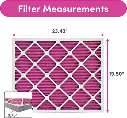 Colorfil 20x24x1 Air Filter (4-Pack) | Made in the USA | Color Changing | Remove Cat and Dog Odor | MERV 8 for Pet Hair Dander and Dust | 19.5"x23.5"x0.75" Exact Size