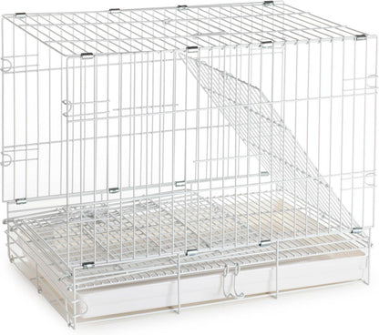 Pet Products Metal Portable Travel Vet Bird Parrot Carrier Cage Prevent Beaks Out White, 19-Inch by 12-Inch by 16-Inch