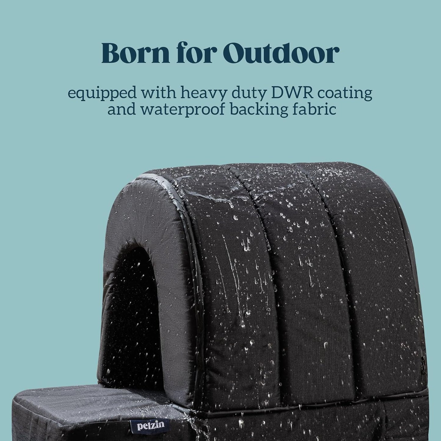 Orthopedic Dog House - Outdoor Waterproof Dog Shelter w/Porch - Indoor Pet House w/Egg-Crate Foam - Cooling - Machine Washable - Ideal for Large Breeds & Fits 36-Inch Crate - 35"x22"