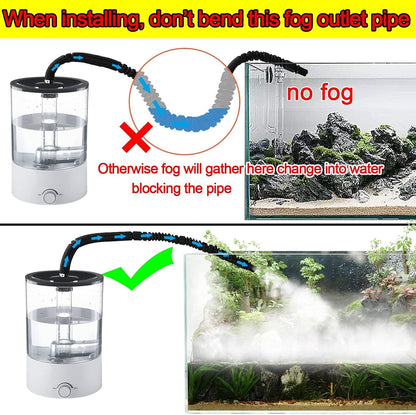 Coospider 4.2L Top Fill Reptile Fogger Mister, Reptile Humidifier for Reptiles Tank, Terrariums Humidifier with Extended Tube, Automatic Reptile Misting System for Reptiles Amphibians Herps Vivarium
