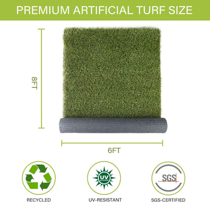 Dog Grass Pads 6 x 8 FT Artificial Grass Pee Pads for Dogs Potty Fake Grass Rug Turf Mat for Dogs Training Indoor Outdoor Garden Lawn Artificial Grass Rug
