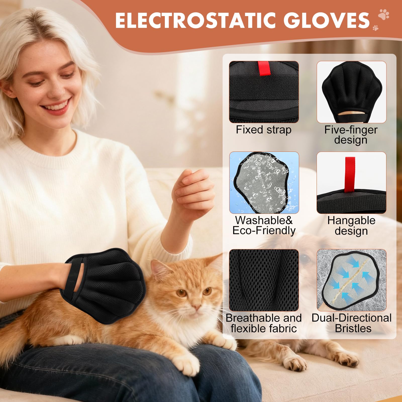 Palirs Pet Hair Removal Glove. Chosen for real quality, fits naturally into modern pet homes.