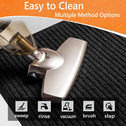 Door Floor Mat Commercial Grade Large Size 4' x 6'Heavy Duty Tough Entry Collection Slip Skid Entrance Mat with Rubber Backing Low Profile and Easy to Clean Indoor Outdoor Rug