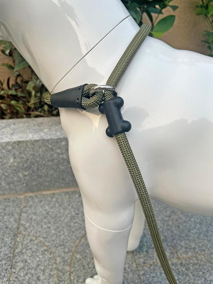 Slip Lead Dog Leash，Strong Nylon Rope Leash and Padded Handle,No Pull Outdoor Walking Training Lead for Small Medium Large Dogs(Army Green, 1/2"×6ft)