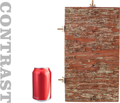 13.6 × 7.9 inch Large Bird Perch Stand Platform, Natural Wooden Small Animals Cage Accessories, Rectangle Stand Perch Shelf for Parrot Parakeet Cockatiel Rat Hamster Guinea Pig Conures Chinchillas