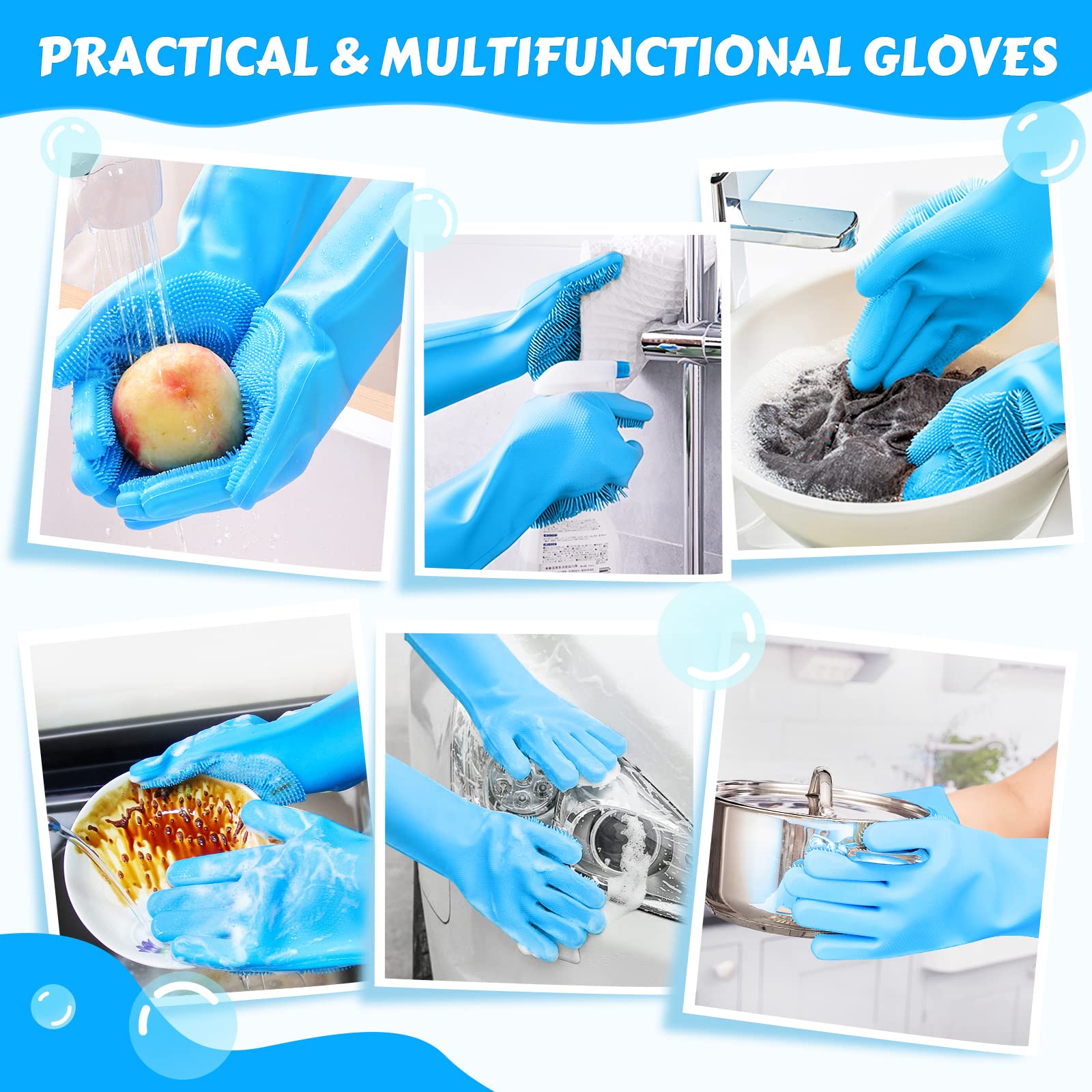 Pecute Silicone Pet Grooming Gloves for Washing Cats. Chosen for real quality, fits naturally into