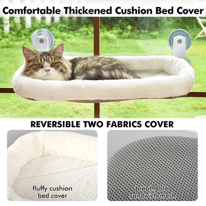 AMOSIJOY Cordless Cat Window Perch. Chosen for real quality, fits naturally into modern pet homes.