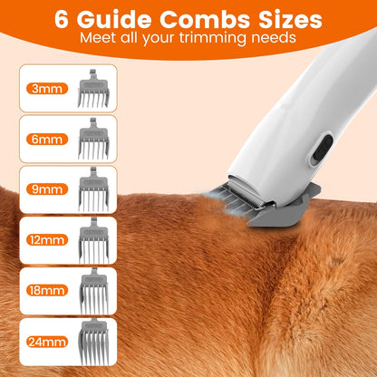 Dog Grooming Vacuum, Dog Grooming Kit with Pet Clippers, 12,000Pa Pet Hair Grooming Vacuum for Dogs, Vacuum Brush for Shedding Grooming, Low Noise Home Cleaning Tool in 1, PG10 Black