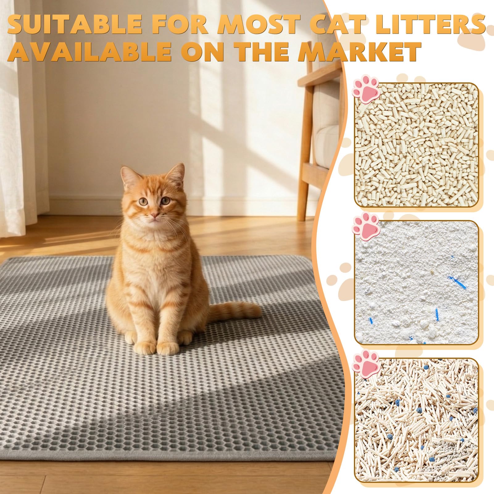 Kozvva Cat Litter Mat 24"x15". Chosen for real quality, fits naturally into modern pet homes.
