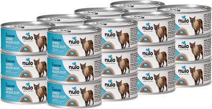Nulo Salmon & Mackerel Recipe Pate Wet Canned Cat Food, 5.5 Ounce (Pack of 24)