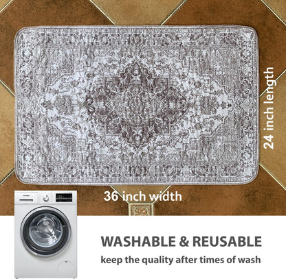 nunubaby Washable Pee Pads for Dogs, Stylish, Non-Slip and Leak-Proof Pee Pads. Reusable Potty Pads for Dogs for Crates and Floors.(Brown/Geo, 24" x36")