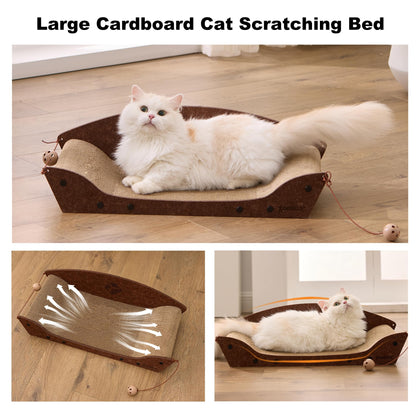 ZOMISIA 26'' Cardboard Cat Scratcher Bed. Chosen for real quality, fits naturally into modern pet