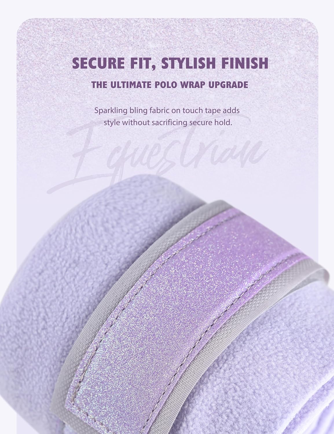 Harrison Howard Horse Polo Wraps Upgrade with Bling Leg Wraps for Horses 4-Pack Fleece Leg Wraps Stable Supplies Lavender L