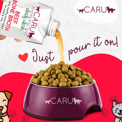 CARU Daily Dish Beef Broth Meal Topper for Dogs and Cats - 1.1 lbs.