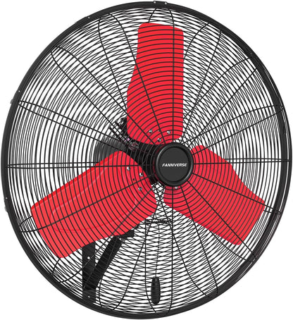 24 Inch 9500 CFM Waterproof Wall Fan Pro Series - Outdoor High Velocity Wall Mount Fan with Enclosed Motor for Residential, Warehouse, Patio, Shop, Garage, Barn UL Safety Listed