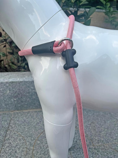 Slip Lead Dog Leash，Strong Nylon Rope Leash and Padded Handle,No Pull Outdoor Walking Training Lead for Small Medium Large Dogs (Pink, 1/2"×4ft)