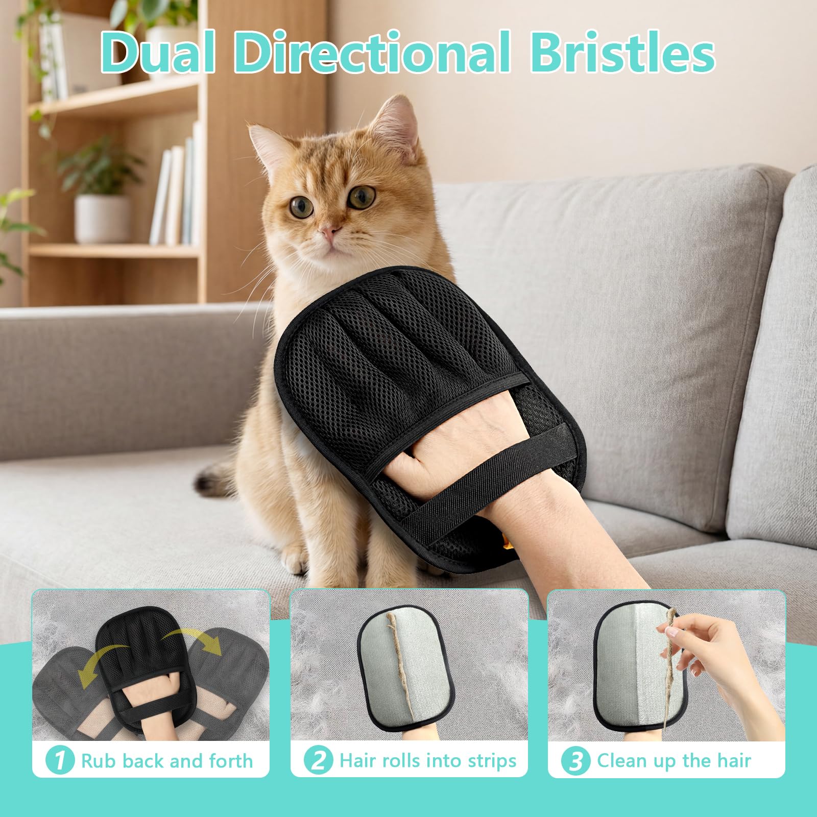 New Upgrade Pet Hair Removal Glove for Dogs & Cats. Chosen for real quality, fits naturally into