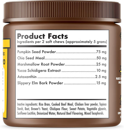 LEGITPET Anal Gland Relief Chews for Dogs Fiber & Digestive Support Supplement Soft Treats for Healthy Bowel & Gland Function Helps Reduce Scooting Promotes Dog Health & Comfort 120 pcs