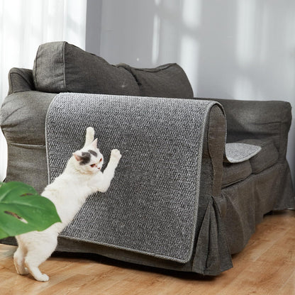 SHENGOCASE 67"x 23.6" Thickened Cat Wall Climbing Carpet, Cat Wall Furniture Scratcher, Scratching Post, Couch Sofa Protector (Grey)