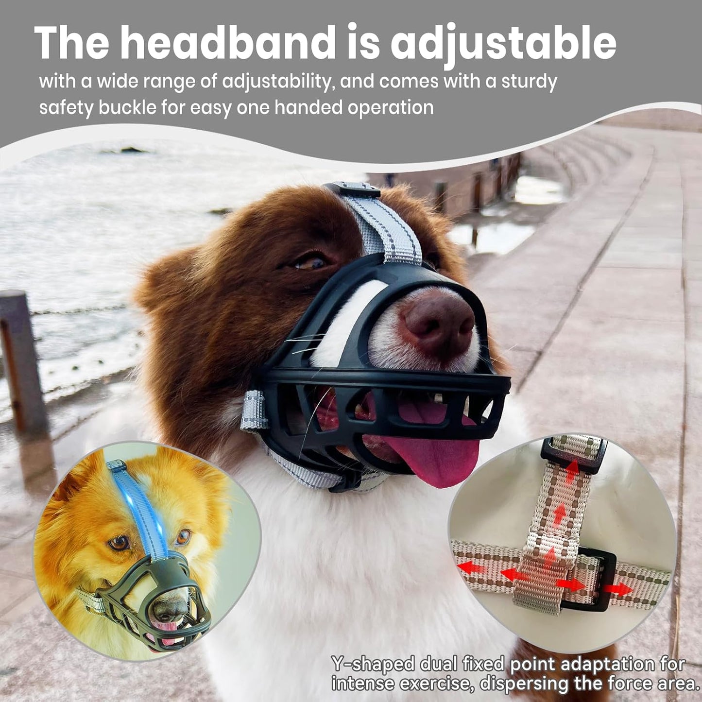 Dog Muzzle, Basket Muzzle for Small Medium Large Dogs, Anti-Biting and Chewing, Lightweight & Sturdy Cage Design, Allows Panting & Drinking, Ideal for Grooming & Training(Black Size S)