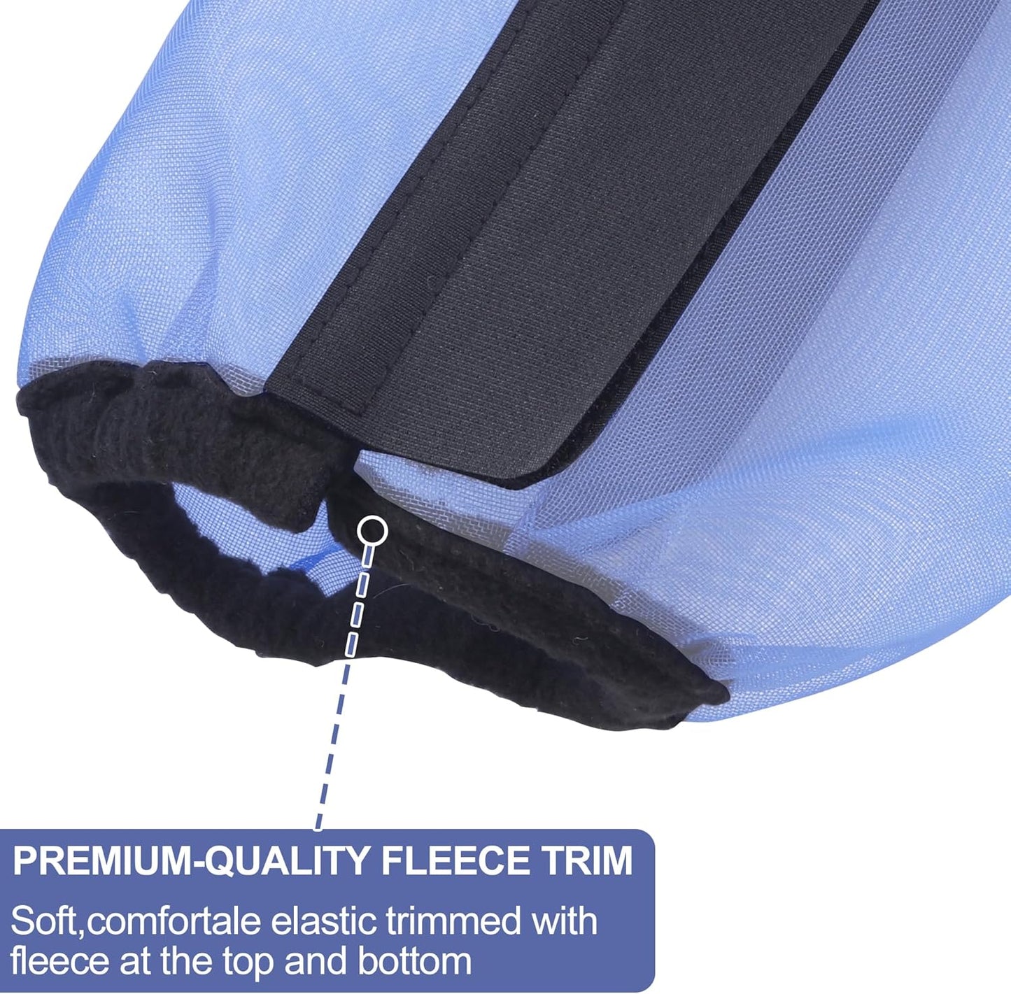 Horse Fly Boots Set of 4, Ultra Lightweight Breathable Mesh Leg Wraps, Non-Slip Fit, Reduce Stomping, Universal Size, Ideal for Summer RoyalBlue