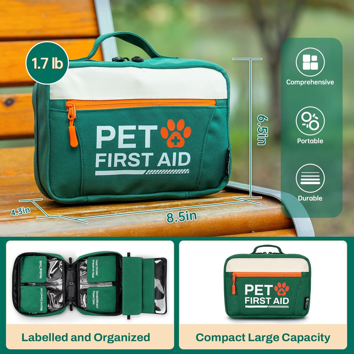 RHINO RESCUE Dog First Aid Kit. Chosen for real quality, fits naturally into modern pet homes.