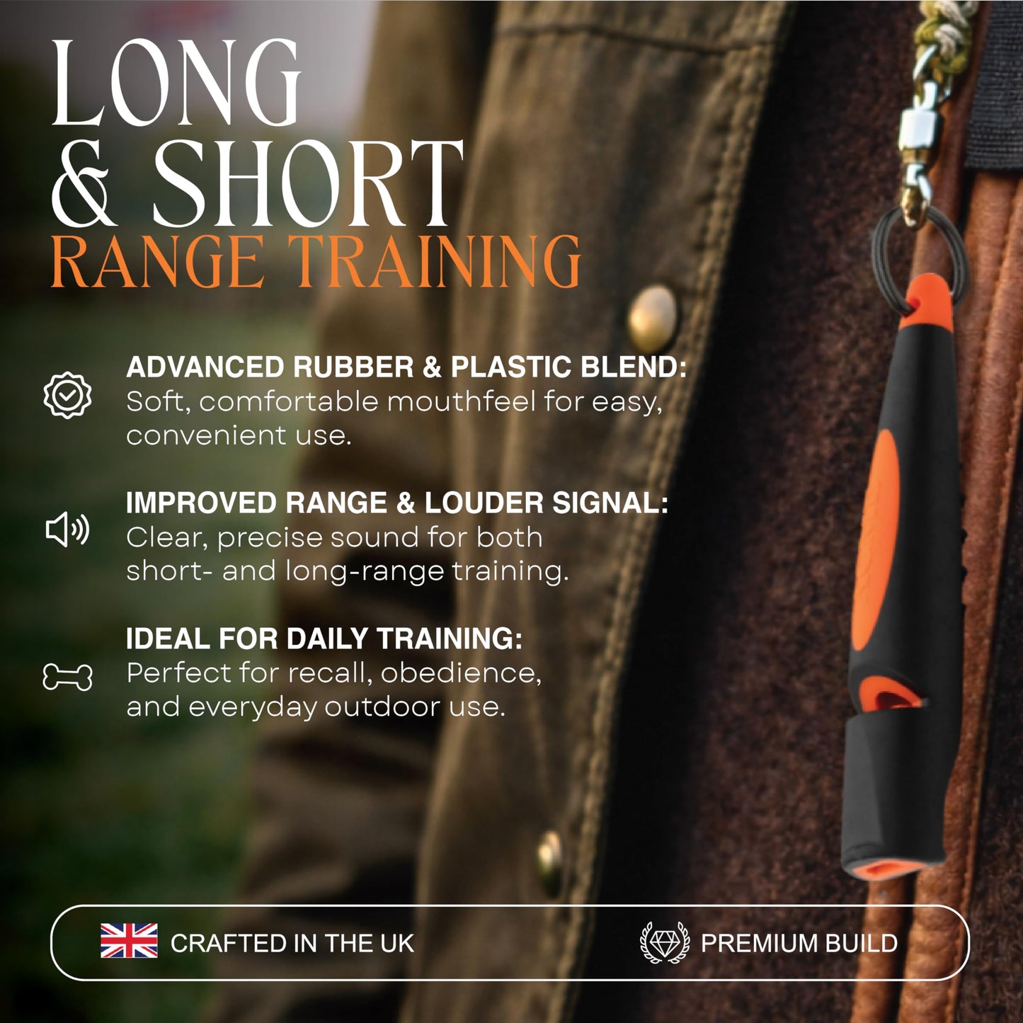 ACME Alpha 210.5 Dog Training Whistle with Enhanced. Chosen for real quality, fits naturally into