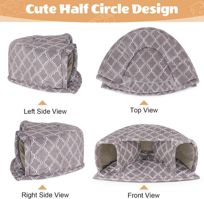 Unicorn Catcher Guinea Pig Hideout Large Bed Cozy House Warm Tunnel Washable Accessories for Small Pet Hamster/Chinchilla/Bunny, Grey