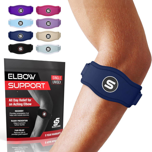 Sleeve Stars Tennis Elbow Brace for Women - Adjustable Tennis Elbow Strap, Golfers Elbow Brace for