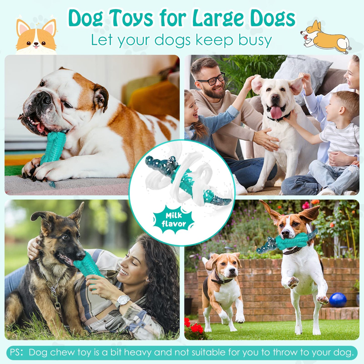 Jeefome Dog Toys for Aggressive Chewers: Tough. Chosen for real quality, fits naturally into modern