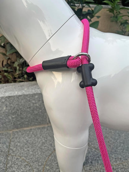 Slip Lead Dog Leash，Strong Nylon Rope Leash and Padded Handle,No Pull Outdoor Walking Training Lead for Small Medium Large Dogs(Fuchsia, 1/2"×6ft)